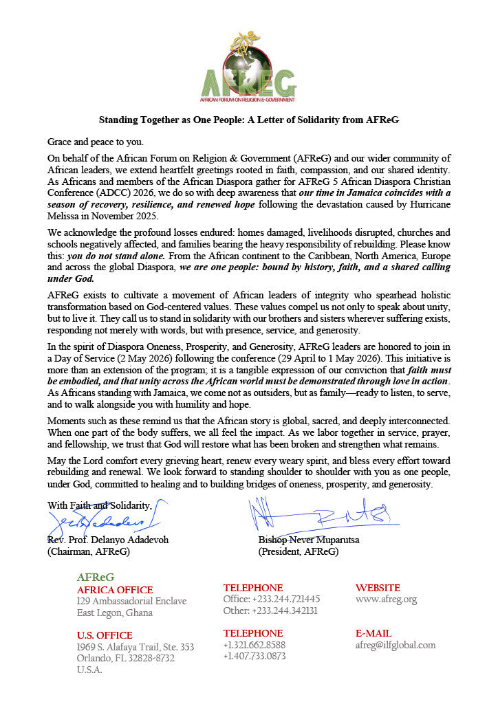 Letter of Solidarity